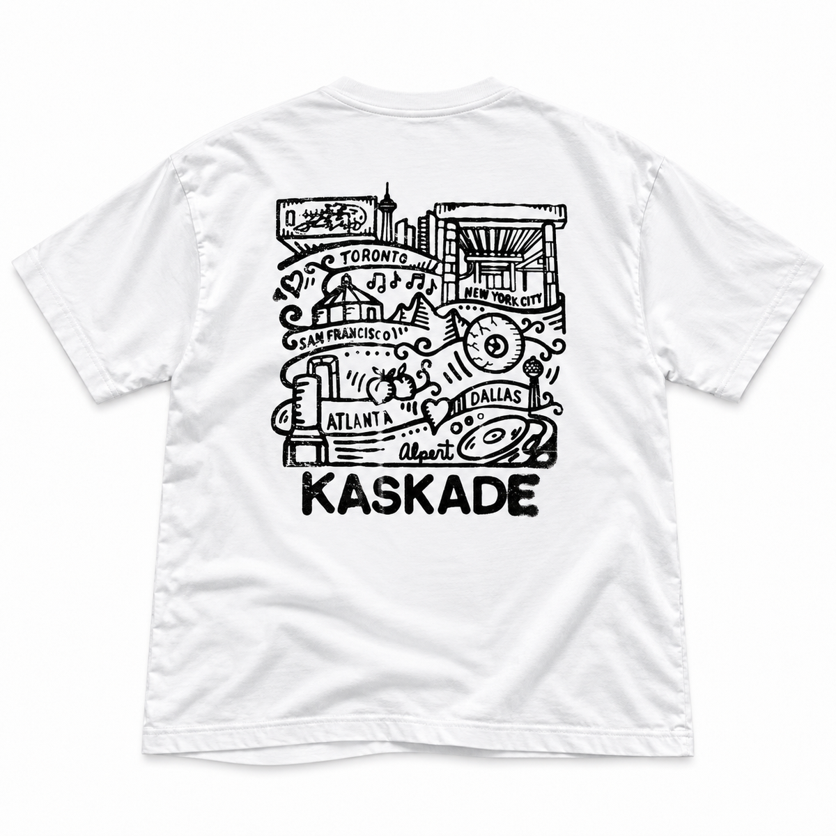 Kaskade undux Tee Small Logo White Shirt